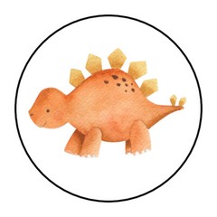 30 1.5″ DINOSAUR BIRTHDAY BABY SHOWER FAVOR LABELS ROUND STICKERS***