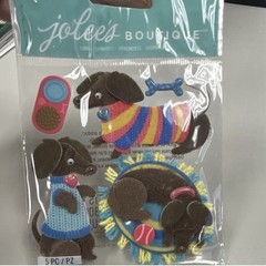 Jolee’s Boutique Dimensional Multicolor Dogs & Puppies Scrapbooking Stickers