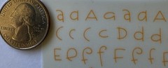 ORANGE ALPHABET Rub-Ons (4-1/4”x5.5”)Letter•Upper/Lower-Case •Number•Card Making