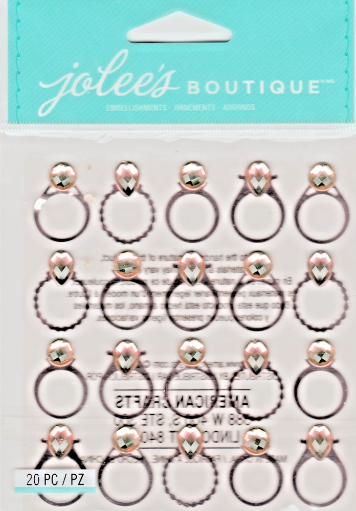Jolees Boutique»ROSE GOLD RINGS MINI REPEATS» Dimensional Scrapbooking Stickers