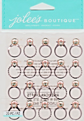 Jolees Boutique»ROSE GOLD RINGS MINI REPEATS» Dimensional Scrapbooking Stickers