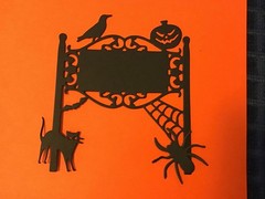 Halloween Sign Post Crow Pumpkin Cat Spider Web Die Cuts 5 sets Scrapbook Cards