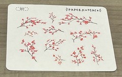 NEW Paper Kuma Co Sakura Blossoms Sticker Sheet PaperKumaCo PKC Stickers B