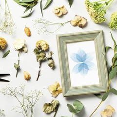 200-Pack Skeleton Leaves, Natural Rubber Leaves Vein[4-6cm, Dark Light Blue]