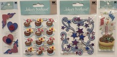 Lot of 14 JOLEE’S BOUTIQUE K&Co Dimensional Scrapbooking Stickers Mix