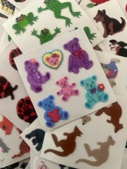 ♡ 5 Mods Sandylion FUZZY Mix Grab Mystery Vintage Stickers Random ♡