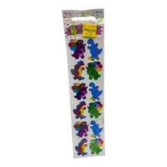 NEW VTG 1990 MYLAR SANDYLION STICKER DESIGNS PRISMATIC HOLO FOIL SHEET DINOSAUR