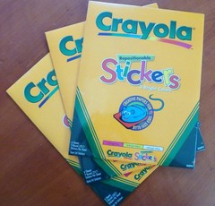 216 blank Crayola 2½” round repositionable stickers-4 sealed packs of 54 each