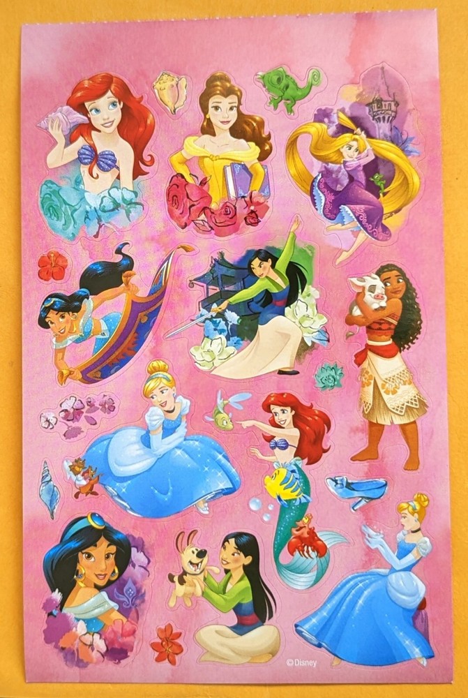 Disney, Princess Sticker Single Sheet