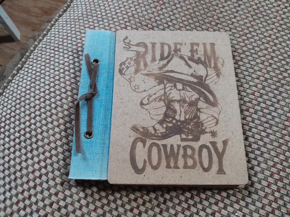 Vintage Ride’em Cowboy Picture Album, Stickers Cowboy Cowgirl Scrapbooking Craft