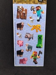 MINECRAFT Stickers 2 Sheets 26 Pieces Hallmark/Mojang Steve New