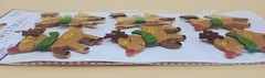 Christmas Paper Crafts FELT REINDEER 6pc Dimensional Stickers, NEW