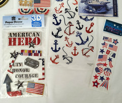 US NAVY Scrapbook Stickers Lot USN Patriotic USA Window Flags Military