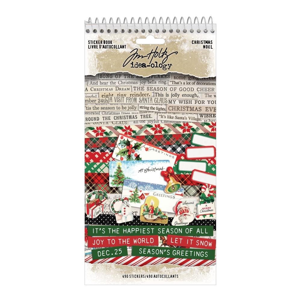 Tim Holtz ~ STICKER BOOK~ Christmas Sticker Book ~ Idea-ology