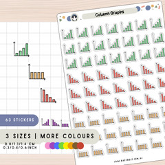 Column Graphs Planner Stickers