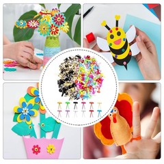 400Pcs Paper Fasteners Round Handmade for Scrapbook DIY Projects Arts Crafts