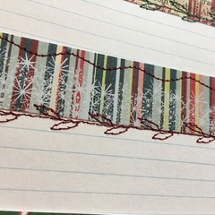 Lot 10 Christmas Junk Journal Note Cards Handmade Sewn Ephemera u Craft Scrapboo