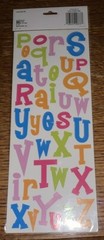 KeepSake Essentials Colorful Upper Lower Alphabet Letters Scrapbook Sticker 2pgs