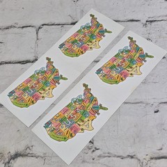 United States USA Stickers 4″ x 2.5″ 4 Stickers