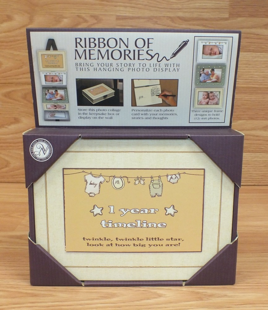 Ribbon of Memories 1 Year Timeline Twinkle Twinkle Star Hanging Photo Display