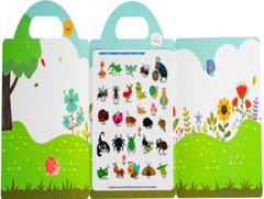 6 Theme Jelly Sticker Book Reusable Sticker with File Pocket, 2-6 years