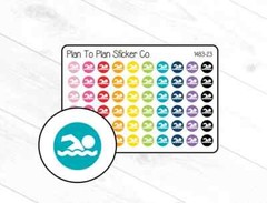 1483-23~~Swim Icon Planner Stickers.