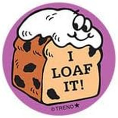 Raisin Bread Scent Scratch ‘N Sniff Stickers, 24 Seals/Pack, 1980S Designs