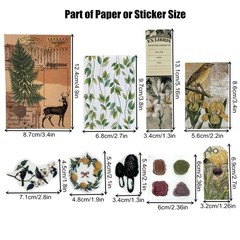 260PCS Vintage Journaling Scrapbooking Supplies Scrapbook Sticker Paper Ephem…