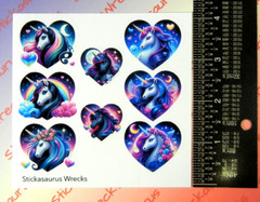 Midnight Unicorns Sticker Sheet