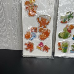 Vintage Kool-Aid Puffy Stickers Orange + Lime Scented Sniff Imperial 1983 RARE!