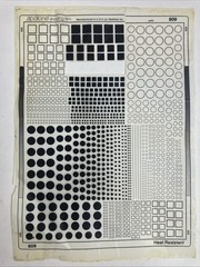 Letraset Chartpak Zip A Tone Circles Squares And Arrows – 4 Partial Sheets