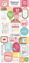Echo Park Paper ALL GIRL 6×13 Sheet of Chipboard Phrases