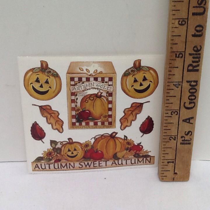 Autumn Pumkins Leaves SCRAPBOOKING Stickers by Joy Marie