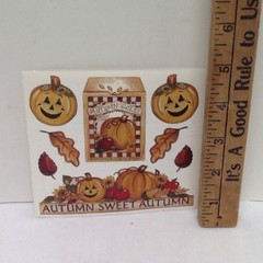 Autumn Pumkins Leaves SCRAPBOOKING Stickers by Joy Marie