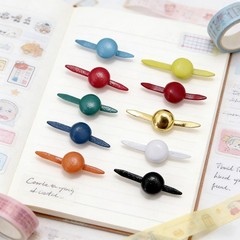500 PCS 10 Colors 5mm Mini Brads Metal Paper Fasteners Split Pins Box