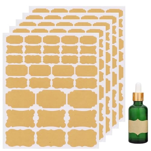 Brown Label Sticker Small Jar Label for Jars and Bottles 5pcs Brown Labels