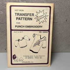 VTG MCM Transfer Pattern Iron On Punch Embroidery FS-2095 Botanical Tropical