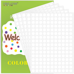 4400 PCS White Dot Stickers 1/2 Inch round Dot Stickers Small White Color Coding
