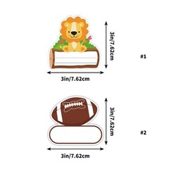 135Pcs Animal Theme Adhesive Name Labels 3x3Inch Kids Clothing Name Sticker