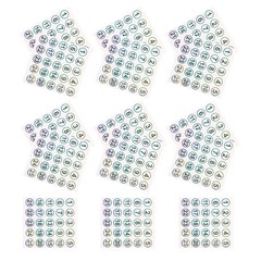 15 Sheets Numbered Bottle Stickers Numbers Set Labels for Classroom Use