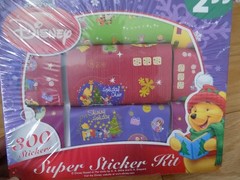 Winnie the Pooh Super Sticker Kit set of 300 Disney Christmas Theme
