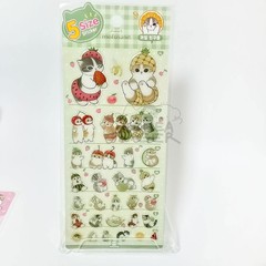 Mofusand Fruit Cat Stickers 3D Epoxy Puffy 5 Size Kawaii Planner Deco Korea