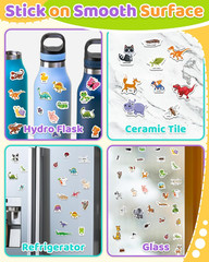 Reusable Sticker Book for Toddlers, Stickers for Kids, Ages 3+, Animals, Dinosau