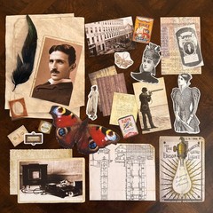 Vtg. Steampunk 120+ Pc. Lot Junk Journal Ephemera Embellishments Tim Holtz Book