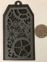 GEAR TAG Die-Cuts(4pc)Steampunk •Cogs•Metal•Sprocket•Earthtone •Machine•Antique