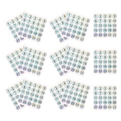 15 Sheets Number Stickers for Water Bottles Round Labels Sorting