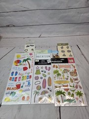 Assorted Brands Stickers And Charms Lot Vacation Tropical Beach Summer 2000s NEW
