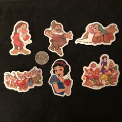 Disney Stickers – Disney Snow White & The Seven Dwarfs Lot of 6 Stickers.