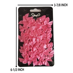 Micomon 50pcs 1.2-Inch Mini Ribbon Bows for Crafts 3/8″ ribbon, Hot.Pink