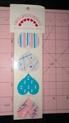 Vintage Mrs Grossmans Stickers Patterned Hearts Rare 1/2 Yard New In Pack RARE